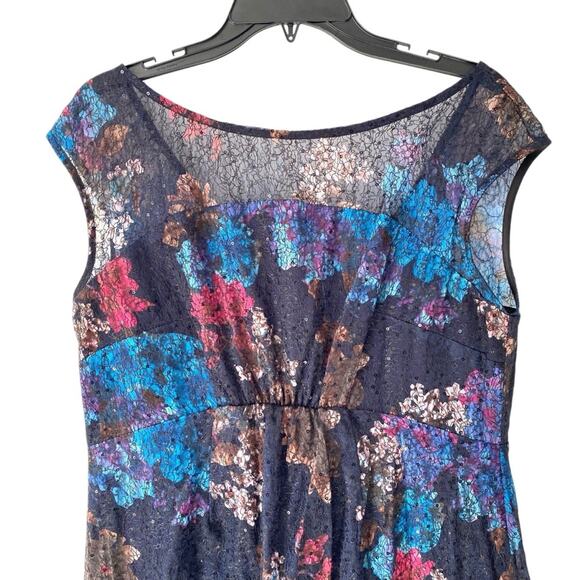 Tiffany Rose Jasmine Natalie Sequin Floral Maxi Long Dress size 4 made England - Picture 6 of 14